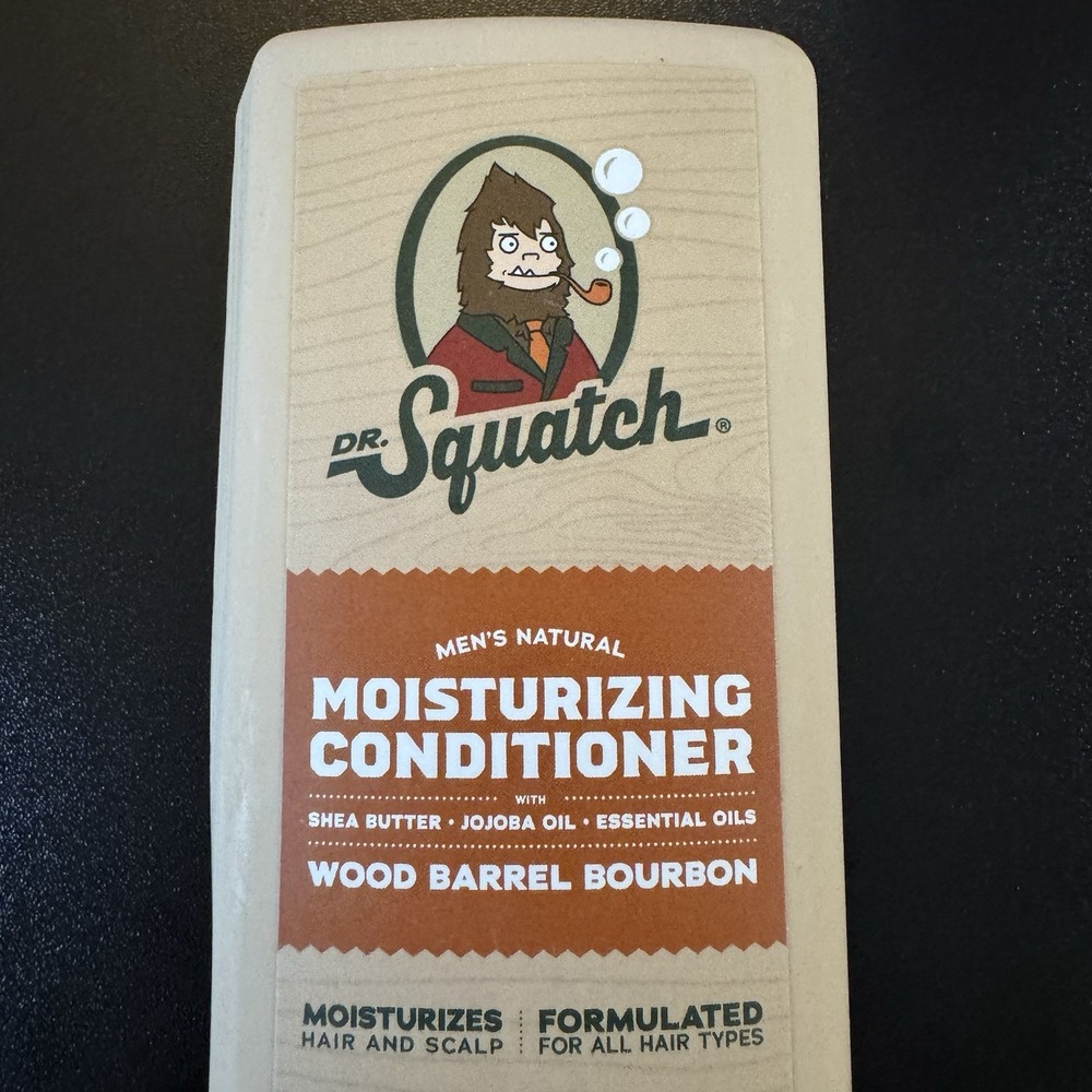 Dr Squatch Men's Natural Moisturizing Conditioner Wood Barrel Bourbon 11 fl‎ oz